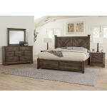 Cool Rustic X Bed With Footboard Storage - 170-667/066B/602/602T - Image 2