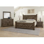Cool Rustic X Bed With X Footboard - 170-667/766/933/MS2 - Image 2