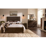 Lodge & Loft Wood Trim Upholstered Storage Bed - Sedona Brown Fabric - 840-661Y-066B-502-666 - Image 4
