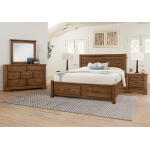 Cool Rustic Plank Bed With Footboard Storage in King - 174-668-066B-602 - Image 3
