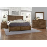 Cool Rustic Mansion Bed With Footboard Storage - 174-551/050B/505/555T - Image 2