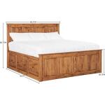 Shaker Chest Bed Shaker King Chest Bed - Tall 6 Drawer / 3 Drawer Pedestal & Raised Panel HB / FB - 60470 - Image 8