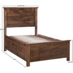 Portland Plank Twin Bed - Storage Pedestals - T62220qty2 - Image 5