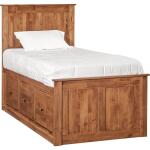 Shaker Chest Bed Shaker Twin Chest Bed - Tall 6 Drawer / 3 Drawer Pedestal & Raised Panel HB / FB - 60172