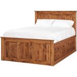 Shaker Chest Bed Shaker Queen Chest Bed - Tall 6 Drawer / 3 Drawer Pedestal & Raised Panel HB / FB - 60330 - Image 4