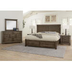 Cool Rustic Mansion Bed With Footboard Storage - 170-551/050B/505/555T - Image 2