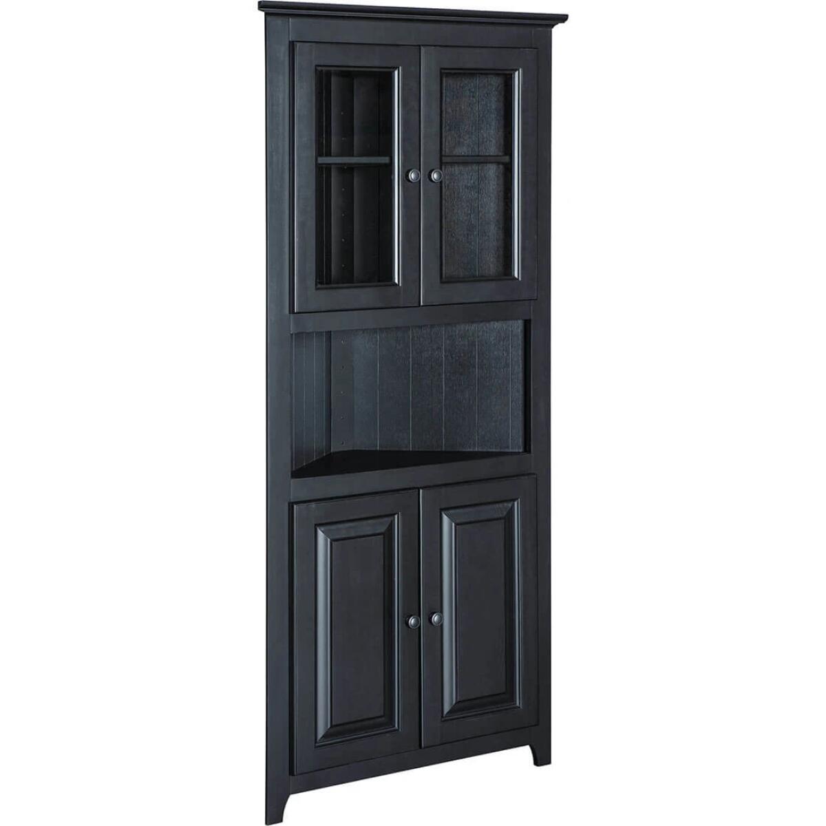 4ce3ca444d06a317fac92b3ae147adef 72" Pine Corner - Glass/Wood Doors - 73275 - Image 1