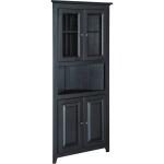 72" Pine Corner - Glass/Wood Doors - 73275