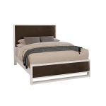 Lodge & Loft Wood Trim Upholstered Bed - Sedona Brown Fabric - 844-551Y-155Y-922