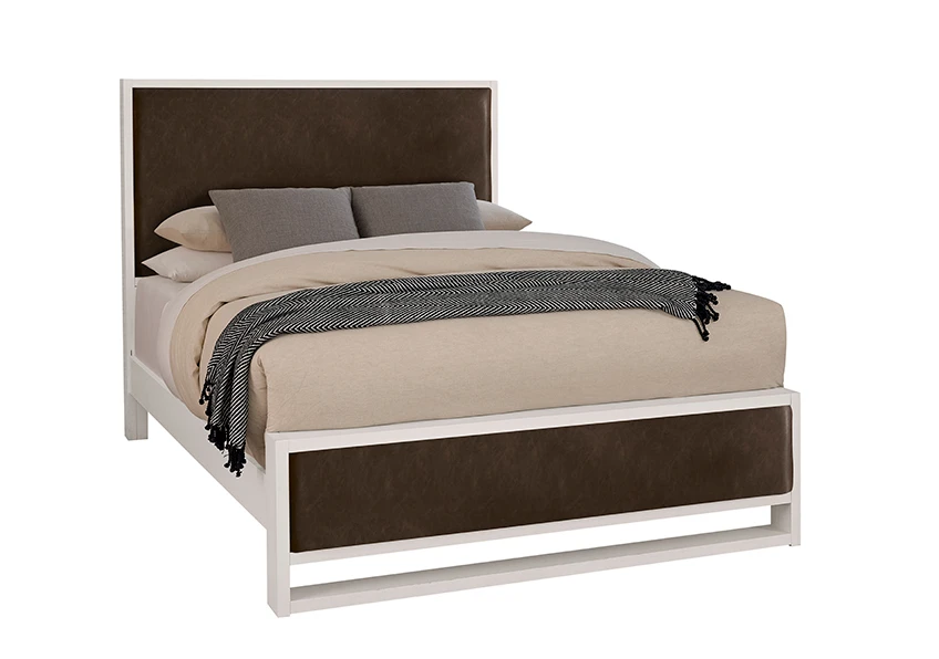 50e154a64a819ffa40e07edcbeb4fcaa Lodge & Loft Wood Trim Upholstered Bed - Sedona Brown Fabric - 844-551Y-155Y-922 - Image 1