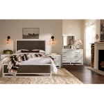Lodge & Loft Wood Trim Upholstered Bed - Sedona Brown Fabric - 844-551Y-155Y-922 - Image 4