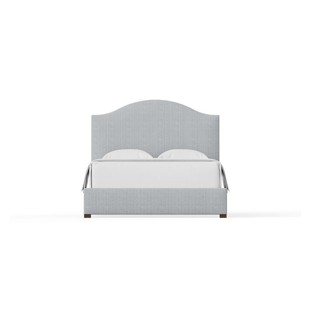 593840de754b48c8de43403debddee2c Choices Custom Bed Collection Emily Upholstered Bed - Navy Stripe - 100-669N-166N-822N - Image 1