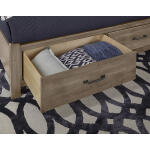 Cool Rustic X Bed With Footboard Storage - 172-557/050B/502/555T - Image 3
