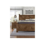 Cool Rustic X Bed With X Footboard - 174-667/766/944/MS2 - Image 4