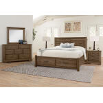 Cool Rustic Queen Plank Bed With Footboard Storage - 170-558-050B-502-555 - Image 3