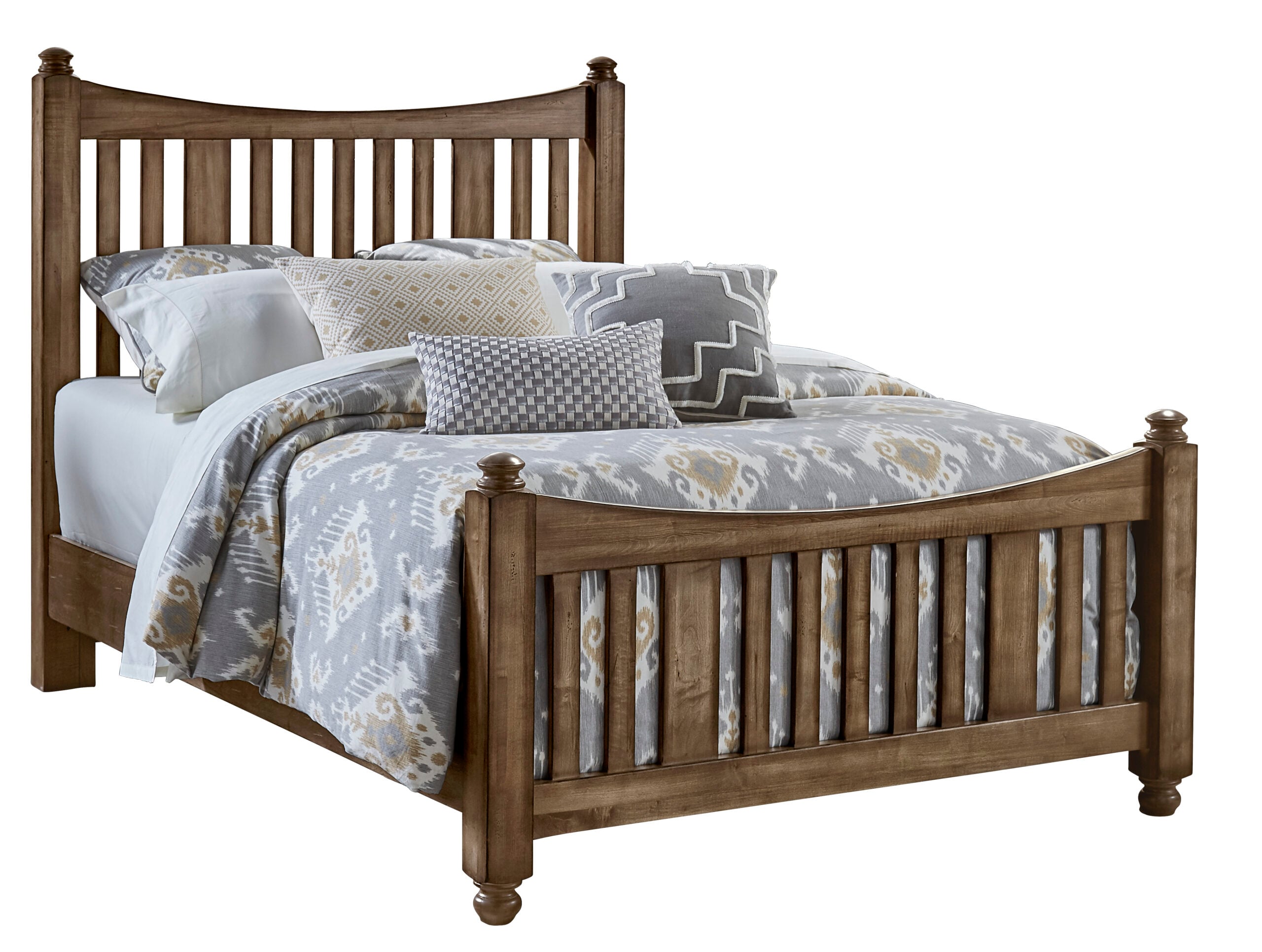 6aab99b74867bda1cb60aeb0a22018c2 Maple Road Slat Poster Bed With Slat Poster Footboard - 117-668/866/944/MS2 - Image 1