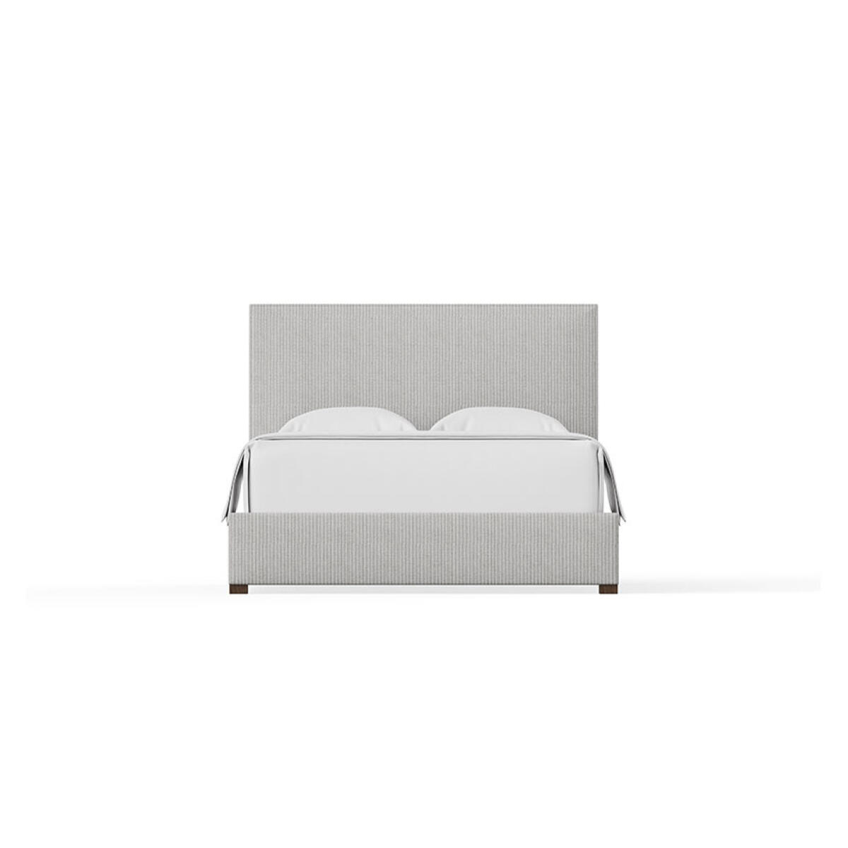 6ab861c8b91734926d0beb11c86921d7 Choices Custom Bed Collection Amelia Upholstered Bed - Grey Stripe - 100-661Q-166Q-822Q - Image 1