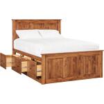 Shaker Chest Bed Shaker Queen Chest Bed - Tall 6 Drawer / 3 Drawer Pedestal & Raised Panel HB / FB - 60372 - Image 3