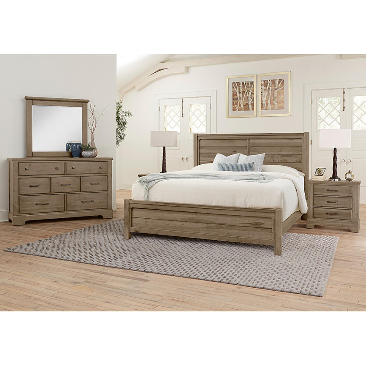 6fc6d7f1644cf104d79c479b9231da17 Cool Rustic Queen Plank Bed - 172-558-855-922 - Image 1
