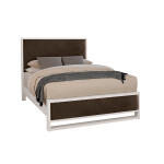 Lodge & Loft Wood Trim Upholstered Bed - Sedona Brown Fabric in Cal King - 844-661Y-166Y-944-MS1