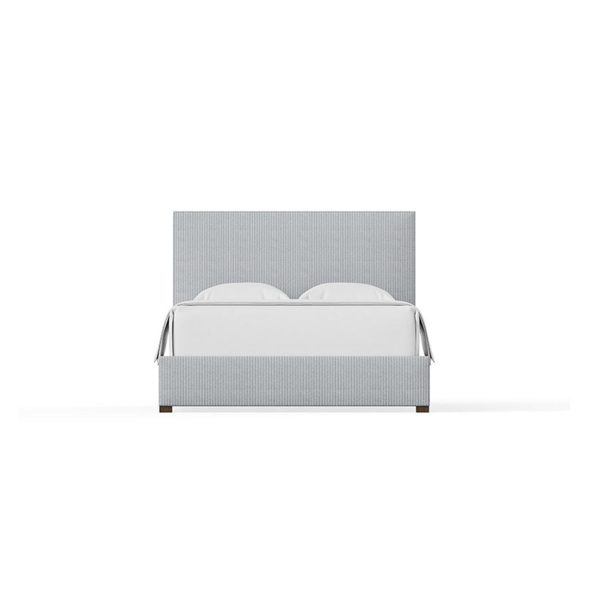 791a20c858e60349258f051661068324 Choices Custom Bed Collection Amelia Upholstered Bed - Navy Stripe - 100-661N-166N-822N - Image 1