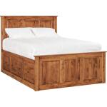 Shaker Chest Bed Shaker Queen Chest Bed - Tall 6 Drawer / 3 Drawer Pedestal & Raised Panel HB / FB - 60372