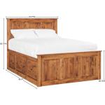 Shaker Chest Bed Shaker Queen Chest Bed - Tall 6 Drawer / 3 Drawer Pedestal & Raised Panel HB / FB - 60330 - Image 8