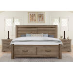 Cool Rustic Plank Bed With Footboard Storage in Queen - 172-558-050B-502-555 - Image 3