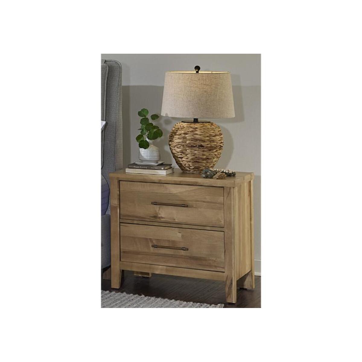 882e3effac5d453cdc871d868a8c32ba Pure Maple Night Stand - 2 Drawer - 182-227 - Image 1