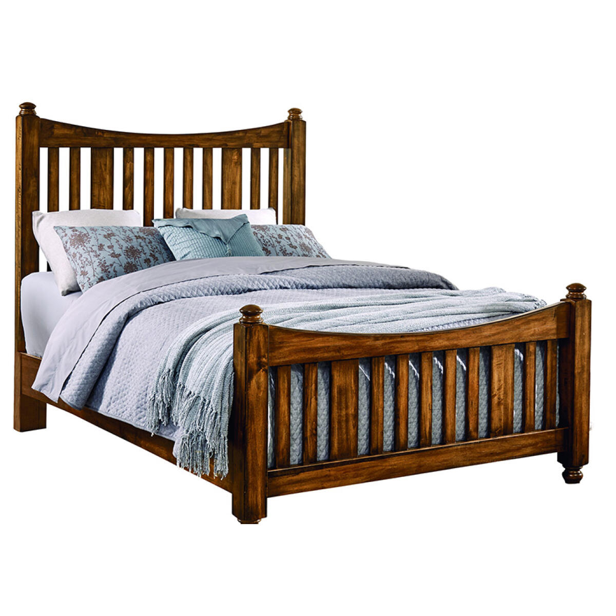 8b177747554dc81eff4c78b4114f4c0b Maple Road Slat Poster Bed With Slat Poster Footboard - 118-668/866/733/MS2 - Image 1