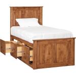 Shaker Chest Bed Shaker Twin Chest Bed - Tall 6 Drawer / 3 Drawer Pedestal & Raised Panel HB / FB - 60112 - Image 3