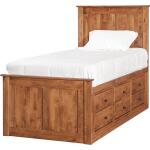 Shaker Chest Bed Shaker Twin Chest Bed - Tall 6 Drawer / 3 Drawer Pedestal & Raised Panel HB / FB - T60120 - Image 4