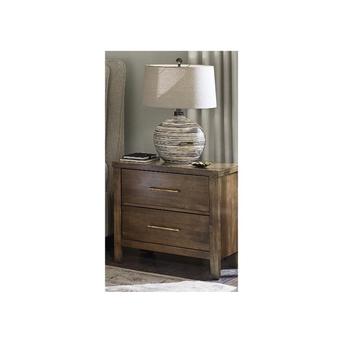 9c304e3244639bd42a05b8ec616cacaf Pure Maple Night Stand - 2 Drawer - 180-227 - Image 1