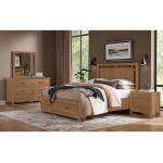 Lodge & Loft King Floating Panel Bed With Footboard Storage - 842-667-066B-502-666 - Image 2