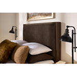 Lodge & Loft Wood Trim Upholstered Bed - Sedona Brown Fabric - 840-551Y-155Y-922 - Image 3