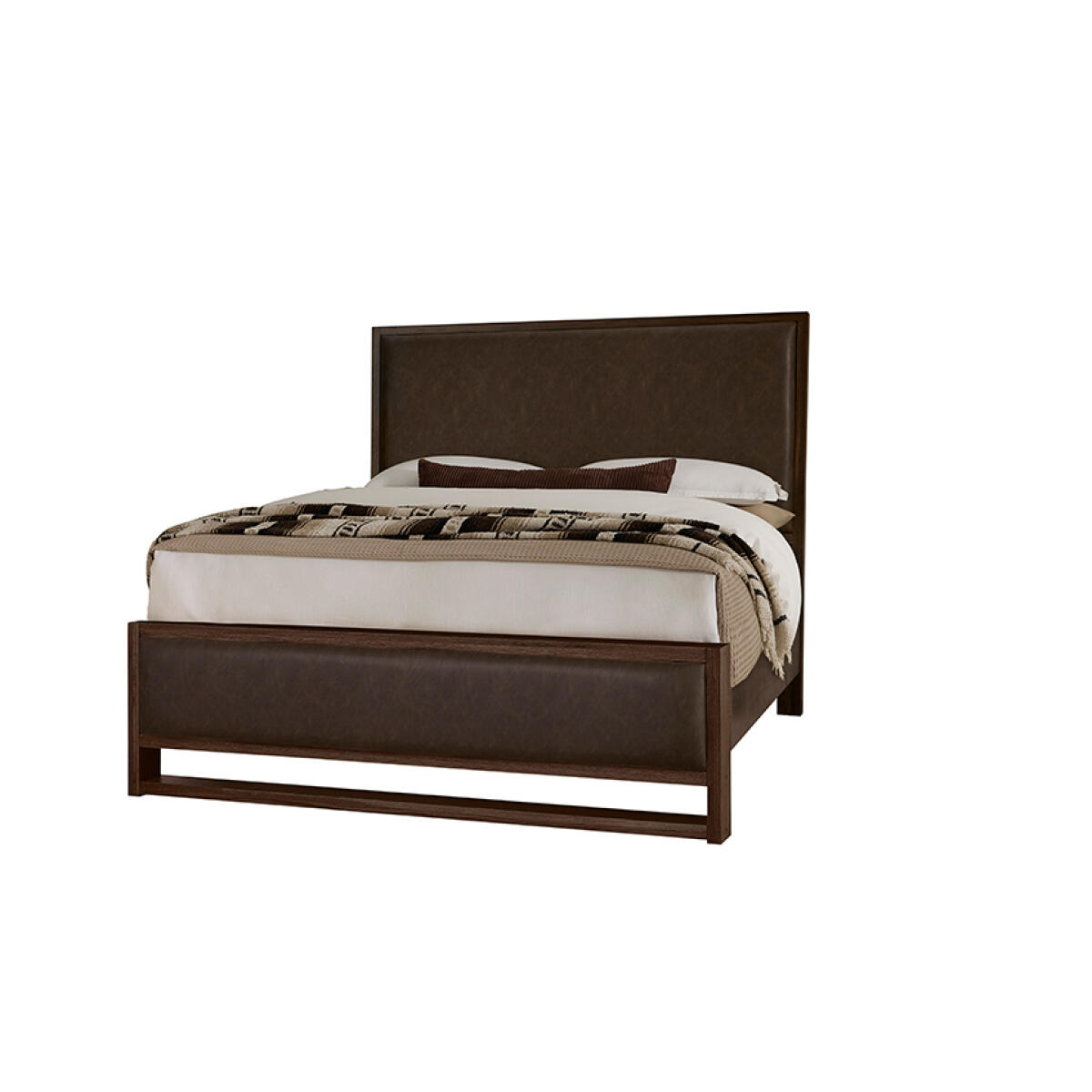 c72eec51f65bcc51529aded35b5db230 Lodge & Loft Wood Trim Upholstered Bed - Sedona Brown Fabric - 840-551Y-155Y-922 - Image 1