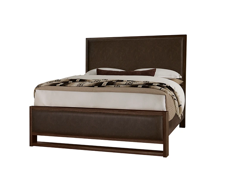 c72eec51f65bcc51529aded35b5db230 Lodge & Loft Queen Wood Trim Upholstered Bed - Sedona Brown Fabric - 840-551Y-155Y-922 - Image 1