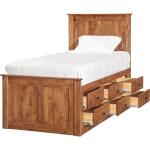 Shaker Chest Bed Shaker Twin Chest Bed - Tall 6 Drawer / 3 Drawer Pedestal & Raised Panel HB / FB - 60172 - Image 5