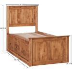Shaker Chest Bed Shaker Twin Chest Bed - Tall 6 Drawer / 3 Drawer Pedestal & Raised Panel HB / FB - 60172 - Image 8