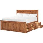 Shaker Chest Bed Shaker King Chest Bed - Tall 6 Drawer / 3 Drawer Pedestal & Raised Panel HB / FB - 60412 - Image 5