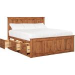 Shaker Chest Bed Shaker King Chest Bed - Tall 6 Drawer / 3 Drawer Pedestal & Raised Panel HB / FB - 60412 - Image 3