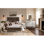 Lodge & Loft Wood Trim Upholstered Bed - Sedona Brown Fabric - 844-661Y-166Y-922-MS1 - Image 5