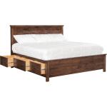 Portland Plank King Bed - Storage Pedestals - 62470