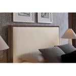 Lodge & Loft Wood Trim Upholstered Storage Bed - Ivory Cream Fabric - 840-551I-050B-502-555 - Image 3