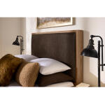 Lodge & Loft Wood Trim Upholstered Bed - Sedona Brown Fabric - 842-661Y-166Y-922-MS1 - Image 3