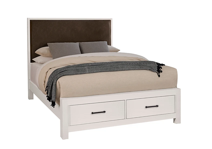 f9fa9f726425f0a99bae2180e33ba605 Lodge & Loft Wood Trim Upholstered Storage Bed - Sedona Brown Fabric - 844-661Y-066B-502-666 - Image 1