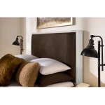 Lodge & Loft Wood Trim Upholstered Bed - Sedona Brown Fabric - 844-551Y-155Y-922 - Image 2
