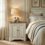 Magnolia Manor Door Bedside Chest w/ Charging Station