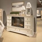 Fireplace TV Consoles 244 8 Drawer Dresser w/ Fire FTS