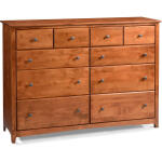Shaker 10 Drawer Tall Dresser - 61111
